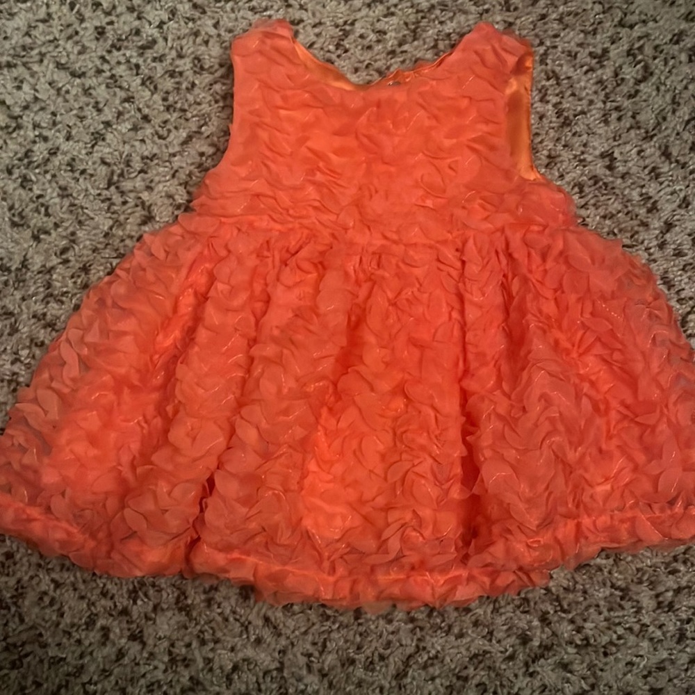 Cat and jack orange dress 3-6 months